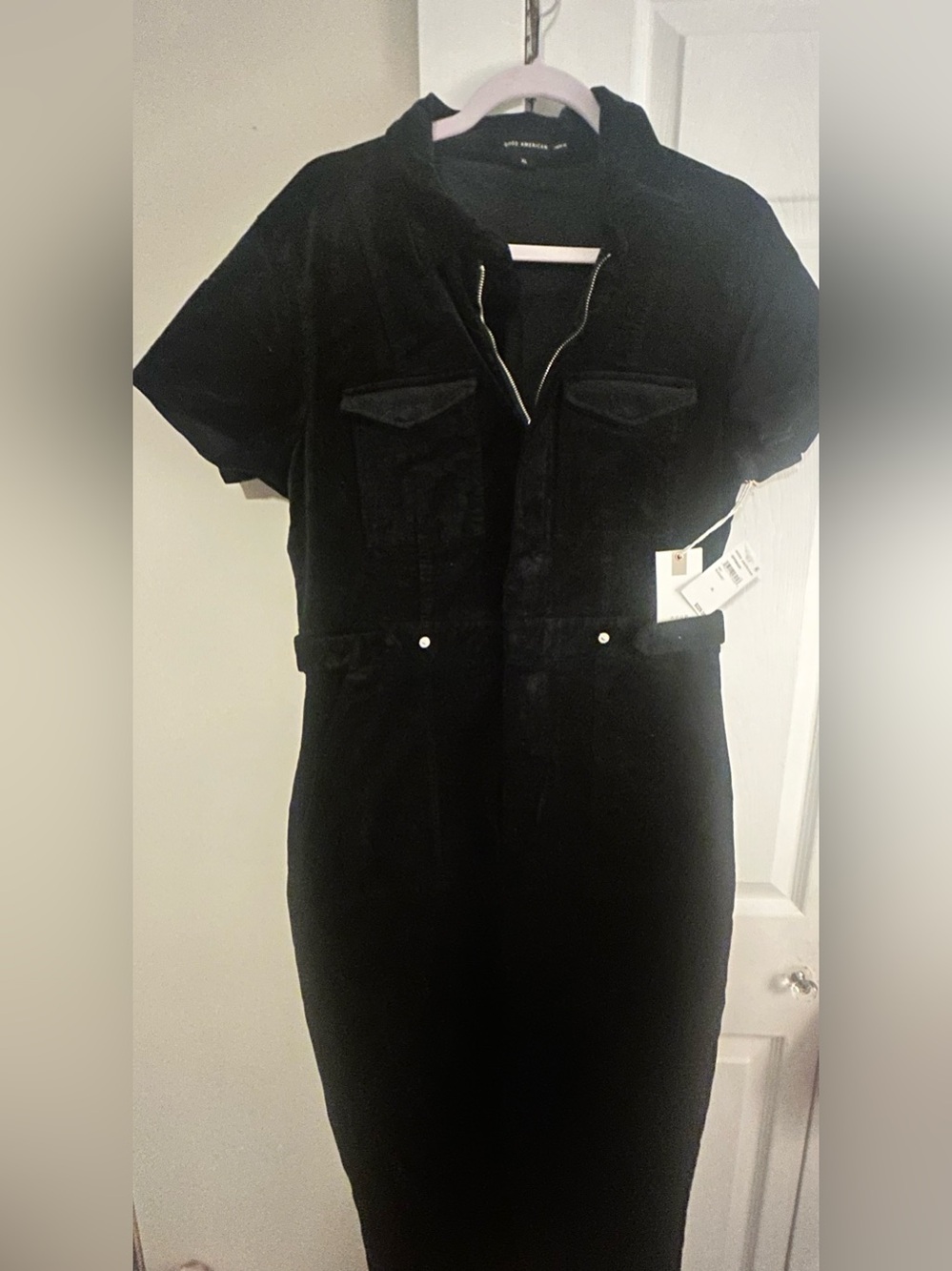 Good American Fit for Success Velvet Black Dress Size XL NWT - Picture 3 of 4